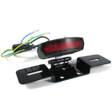 Rücklicht mit Kennzeichenhalter Light Guide schwarz, Rot, KZL, E-geprüft, 12V/1W