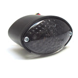 LED-Rücklicht Cat-Eye schwarz, Getönt, 68x43 mm, mit KZL, E-geprüft, 12V/1W