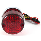Rücklicht Point Mini chrom, Glas rot, Ø 49,5 mm, mit KZL, E-geprüft, 12V/5W