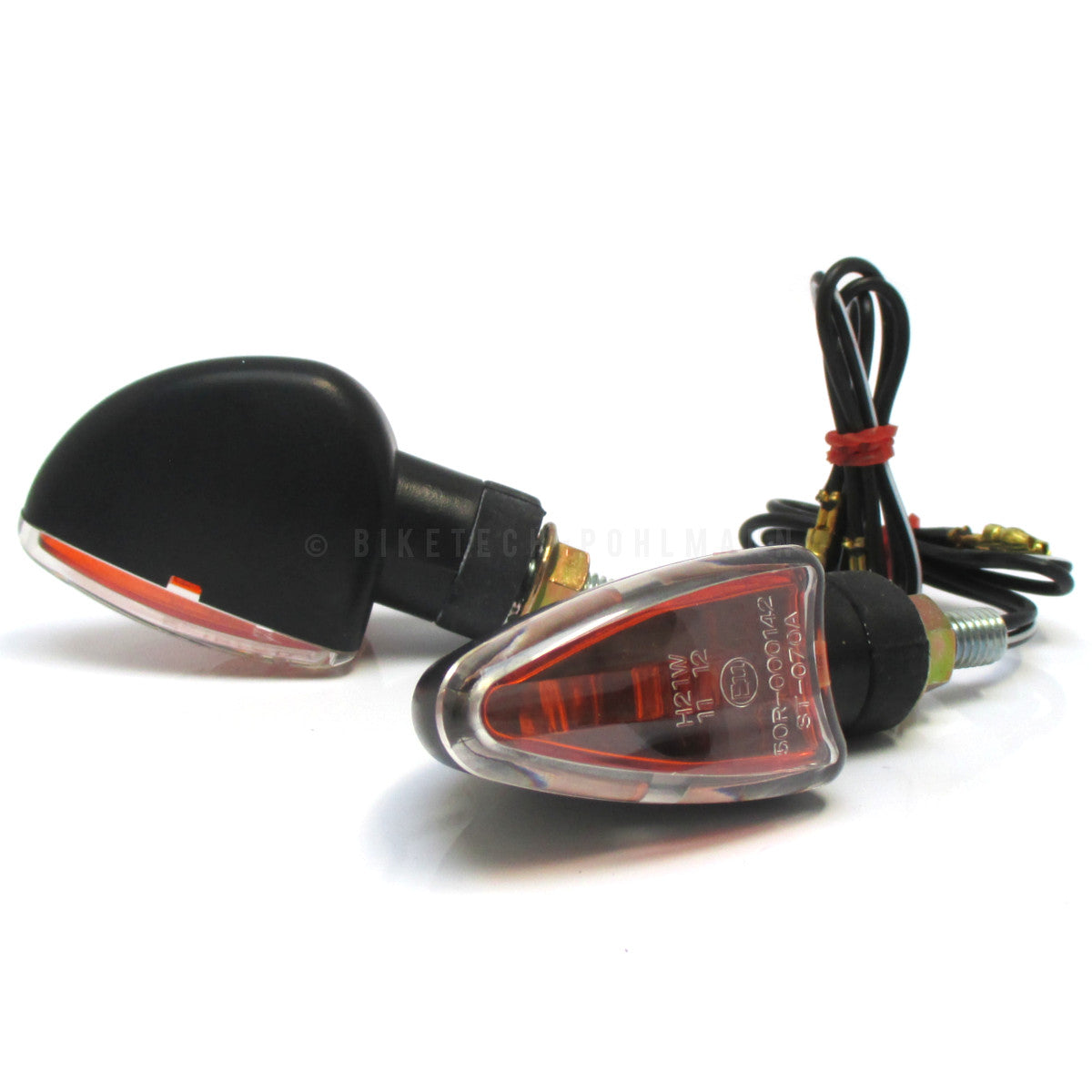 Blinker ARROW schwarz klar Innenreflektor gelb, kurz