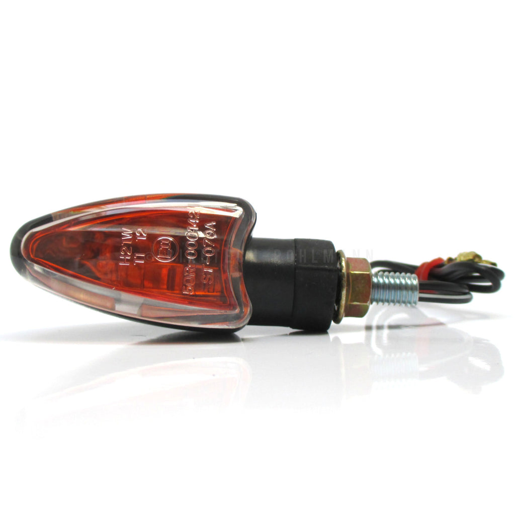 Blinker ARROW schwarz klar Innenreflektor gelb, kurz