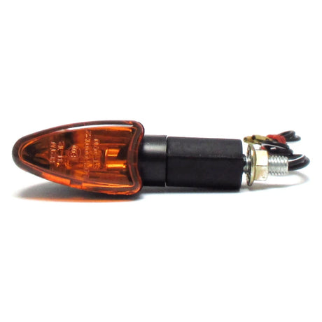 Mini Blinker Progress-Line Arrow, Schwarz, Gelb, Langer Arm, E-geprüft, 12V 21W