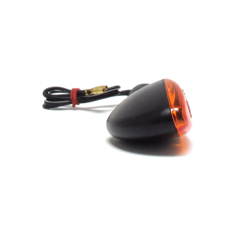 Mini Blinker Progress-Line Arrow, Schwarz, Gelb, Langer Arm, E-geprüft, 12V 21W