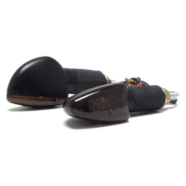 Mini Blinker Progress-Line Arrow, Schwarz, Getönt, Langer Arm, E-geprüft, 21W