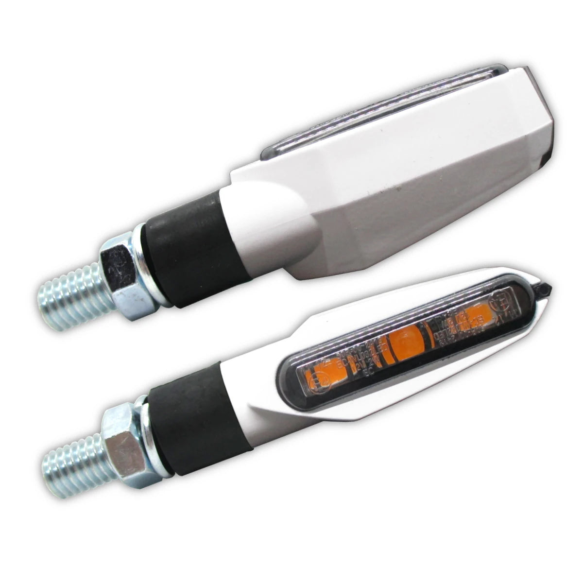 LED-Blinker Paar Progress-Line Slight, Weiss, Getönt, M8, E-geprüft, 12V/2W