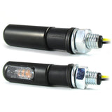 LED-Blinker Paar Progress-Line Heat schwarz, Getönt, M8, E-geprüft, 12V/1W