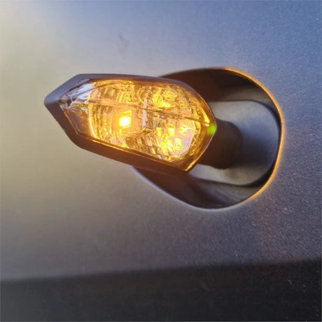 LED Blinker Progress-Line Shot, Schwarz, Getönt, E-geprüft