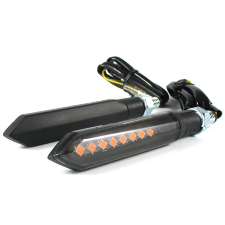 LED Lauflicht Blinker Progress-Line Flow schwarz, Getönt, E-geprüft, 12V 6W