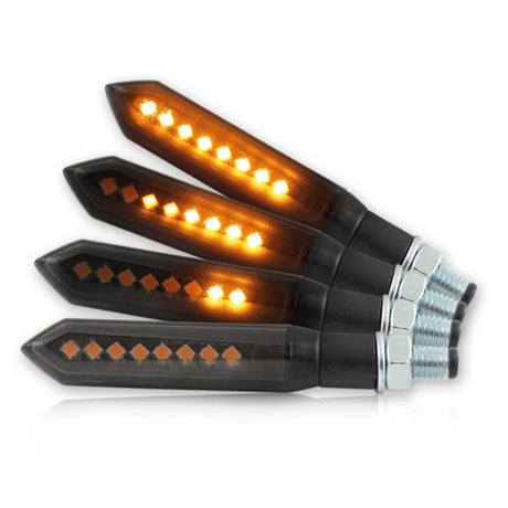 LED Lauflicht Blinker Progress-Line Flow schwarz, Getönt, E-geprüft, 12V 6W