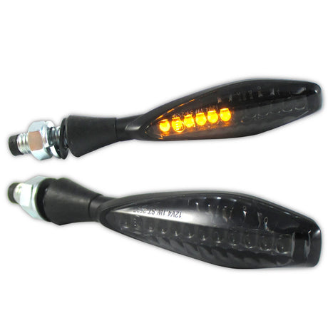 LED Lauflicht Blinker Progress-Line Titan schwarz, Getönt, E-geprüft, 12V 4,1W