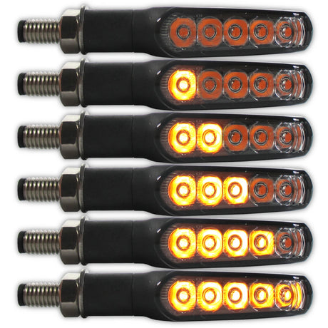 LED Lauflicht Blinker Progress-Line Jet schwarz, Getönt, E-geprüft, 12V 4W