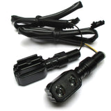 LED-Blinker Paar Progress-Line Fluted schwarz, Getönt, M10, E-geprüft, 12V/2,4W
