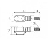 LED Blinker FLUTED, schwarz
