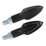 LED-Blinker Paar Progress-Line Sliver schwarz, Getönt, M8, E-geprüft, 12V/1W
