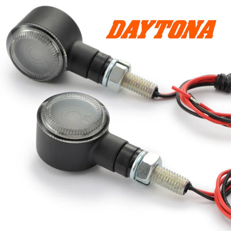 LED-Blinker Paar Daytona SOL schwarz, Getönt, M8, E-geprüft, 12V/2,1W