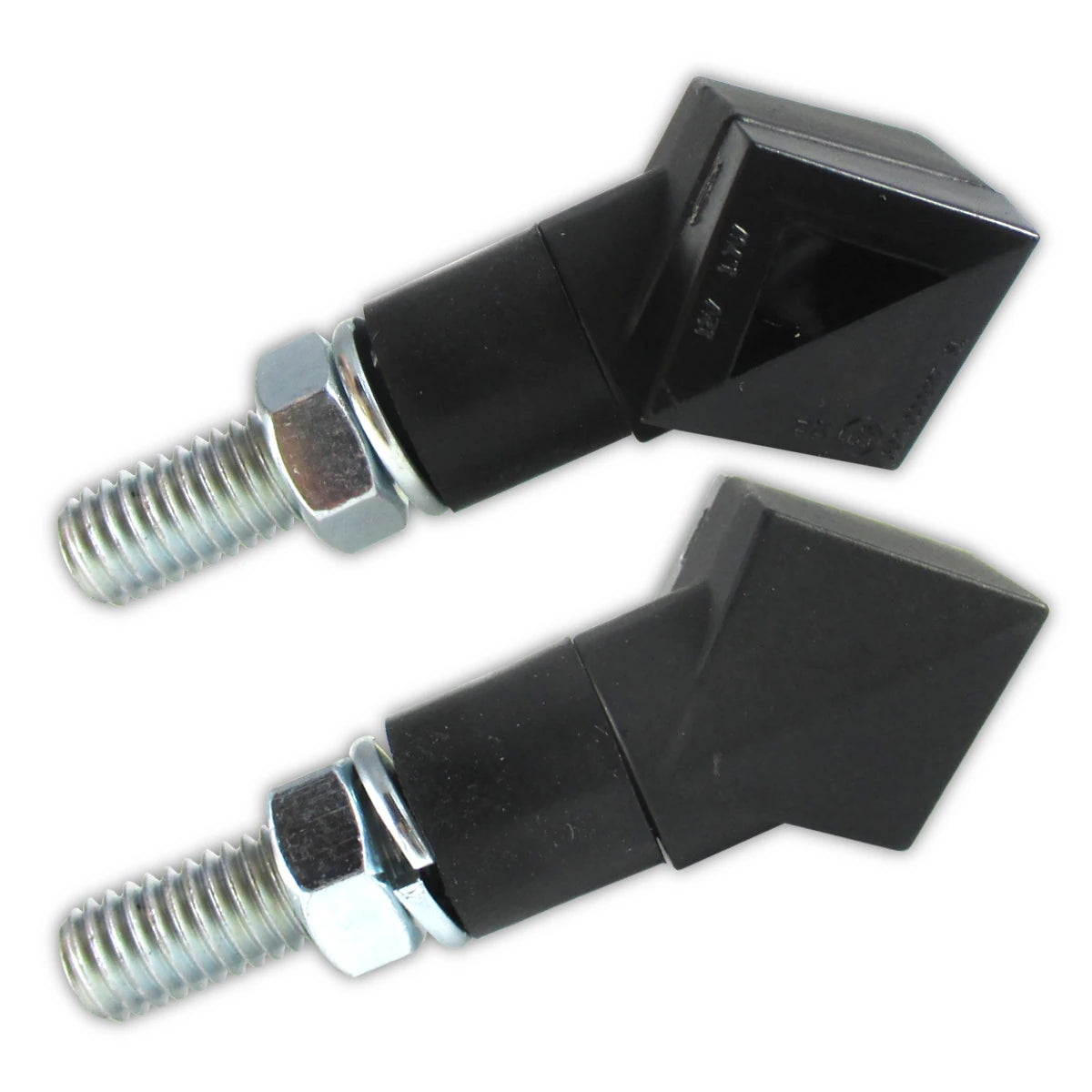 LED-Blinker Paar Progress-Line Rhomb schwarz, Getönt, M8, E-geprüft, 12V/1,7W