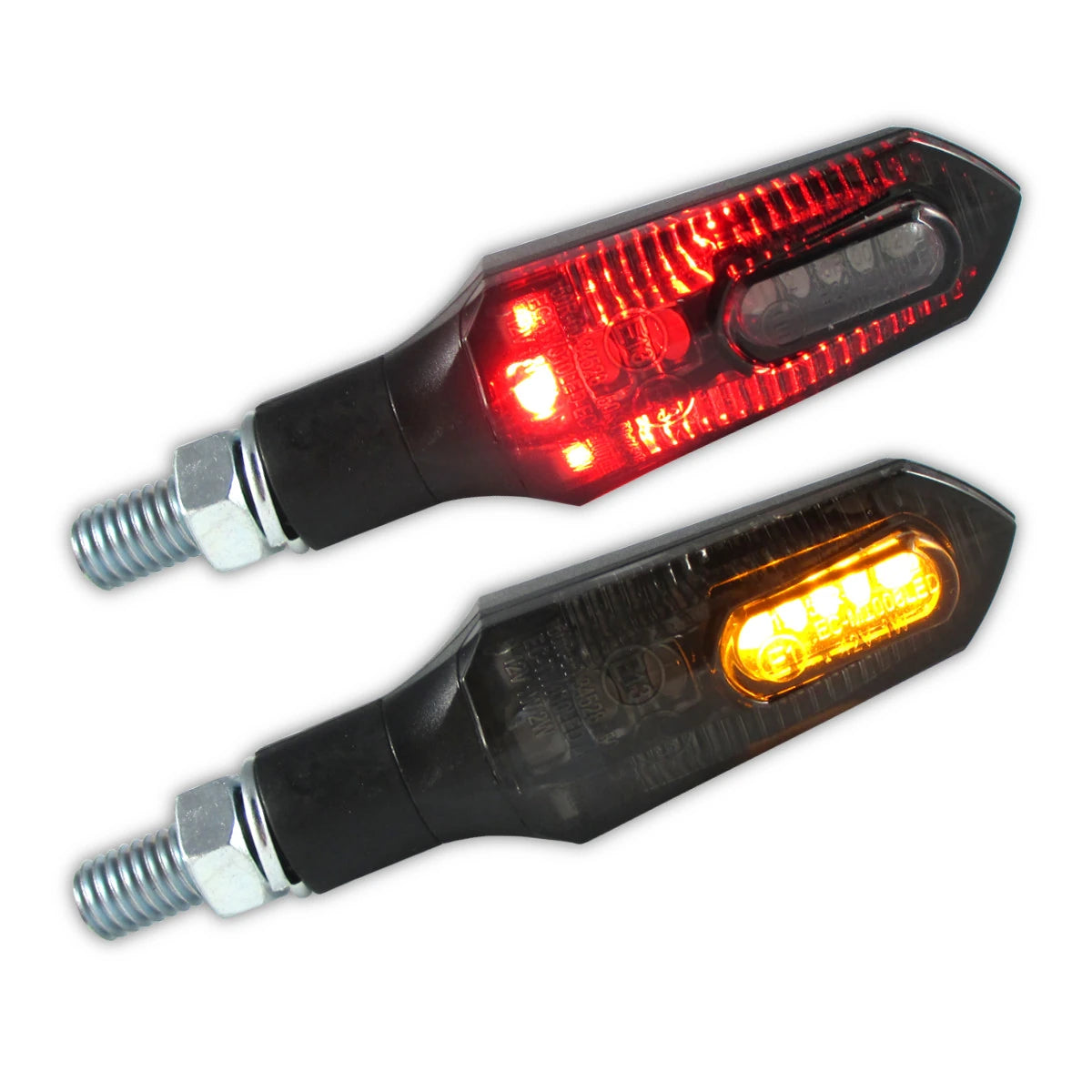 LED-Blinker mit Rück- & Bremslicht Progress-Line Force 3in1, Schwarz, E-geprüft