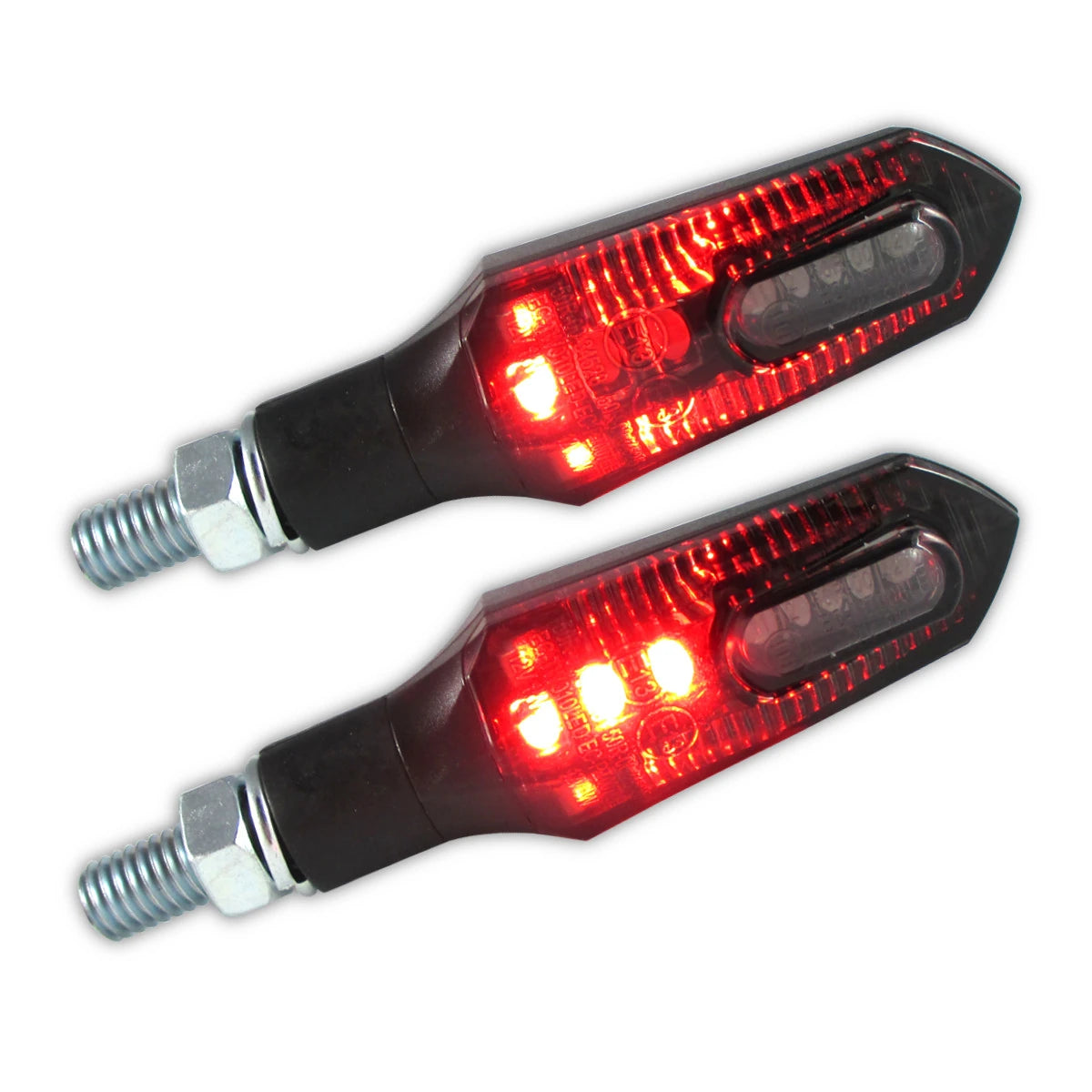 LED-Blinker mit Rück- & Bremslicht Progress-Line Force 3in1, Schwarz, E-geprüft