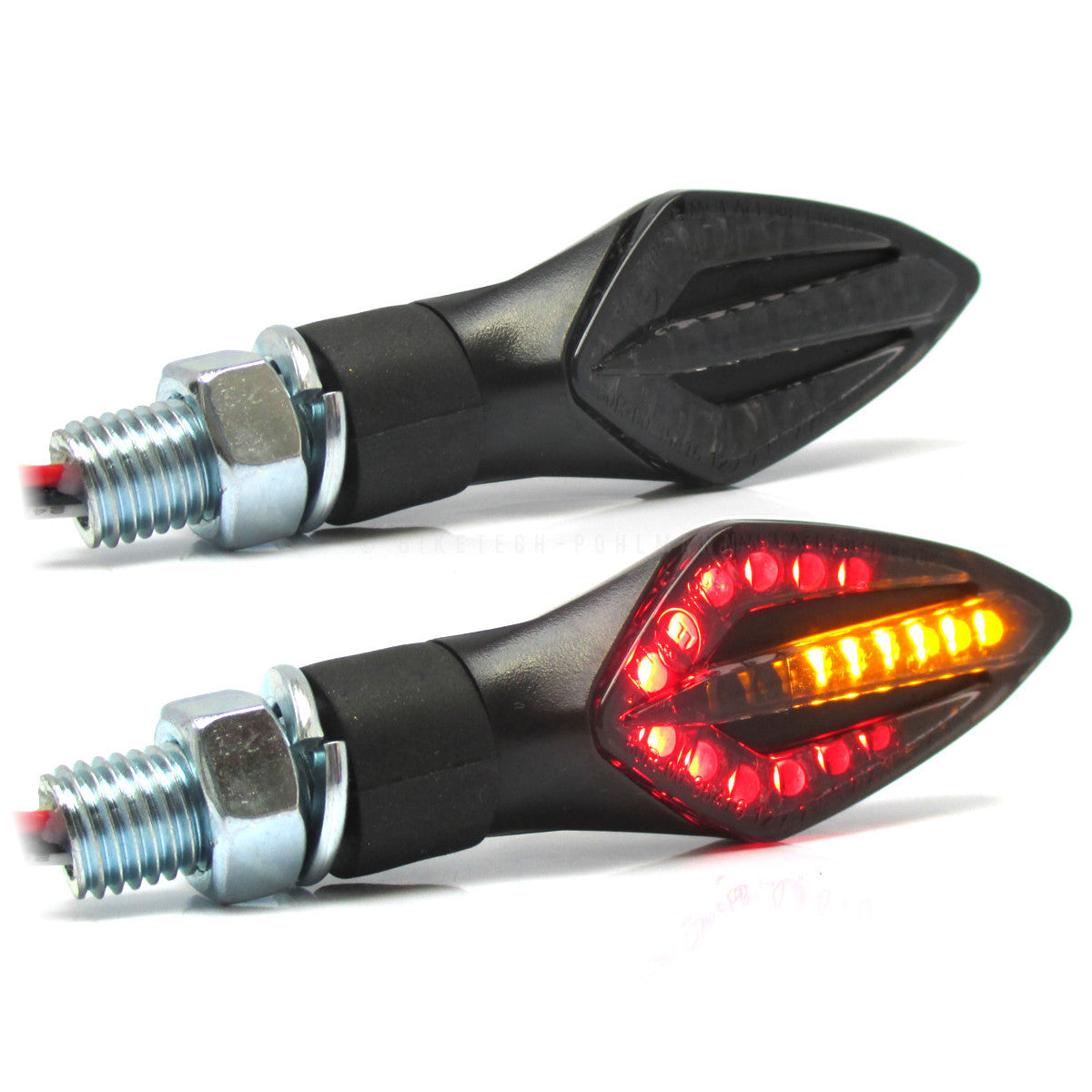 LED Lauflichtblinker TRIDENT mit Rücklicht und Bremslicht