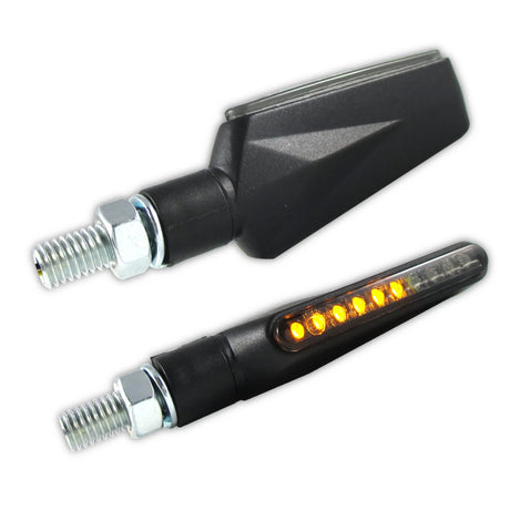 LED Lauflicht Blinker Progress-Line Katana schwarz, Getönt, E-geprüft, 12V 1,4W