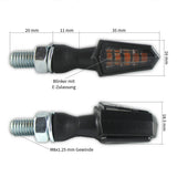 LED-Blinker Paar Progress-Line Pike schwarz, Getönt, M8, E-geprüft, 12V/3W