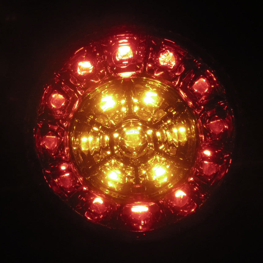 LED Blinker ROUND mit Rücklicht und Bremslicht