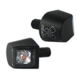 LED-Blinker Paar Progress-Line Skew schwarz, Klar, M6, E-geprüft, 12V/1,5W