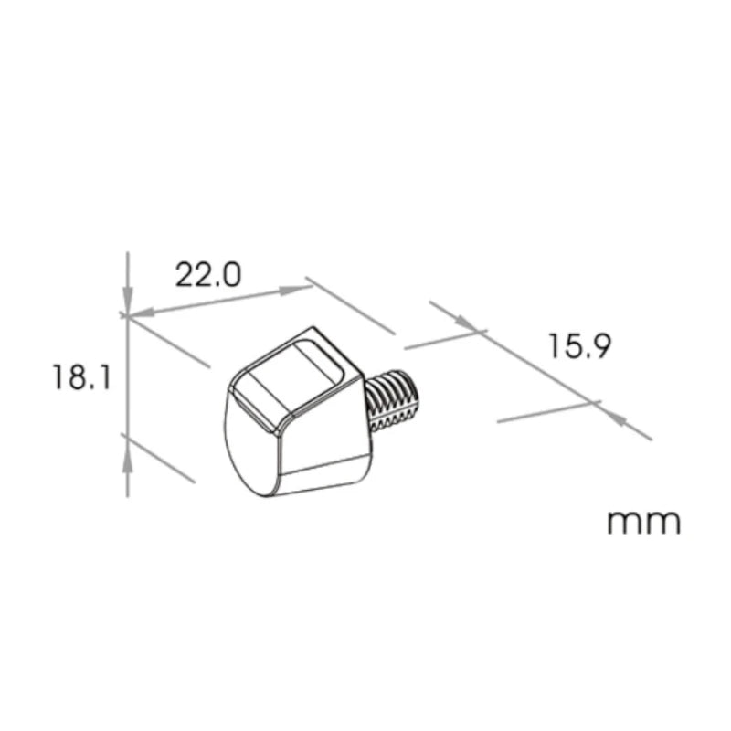LED-Blinker Paar Progress-Line Skew schwarz, Klar, M6, E-geprüft, 12V/1,5W