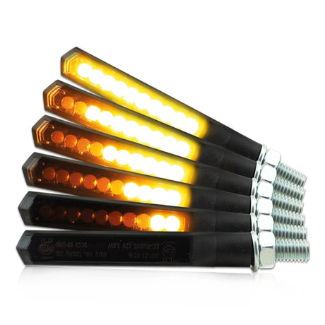 LED Lauflicht Blinker Progress-Line Line schwarz, Getönt, E-geprüft, 12V 3,6W