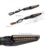 LED-Blinker Paar Progress-Line Sprint schwarz, Getönt, M8, E-geprüft, 12V/6W