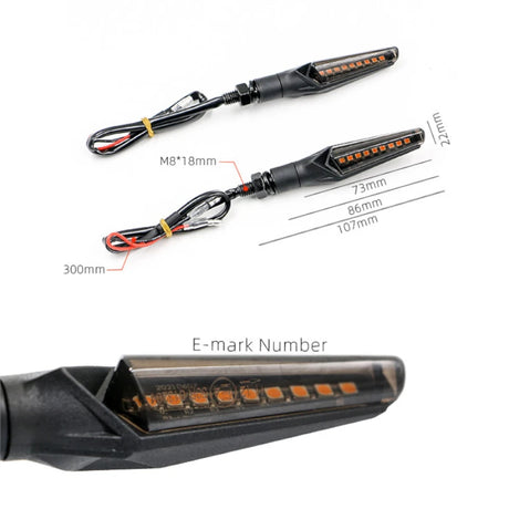 LED Blinker Progress-Line Sprint, Schwarz, Getönt, E-geprüft