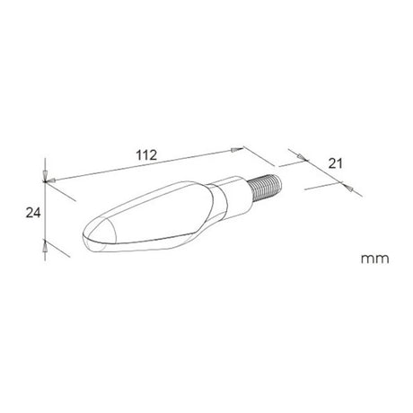 LED Lauflicht Blinker Progress-Line Runner NG schwarz, Klar, E-geprüft, 12V 2,2W