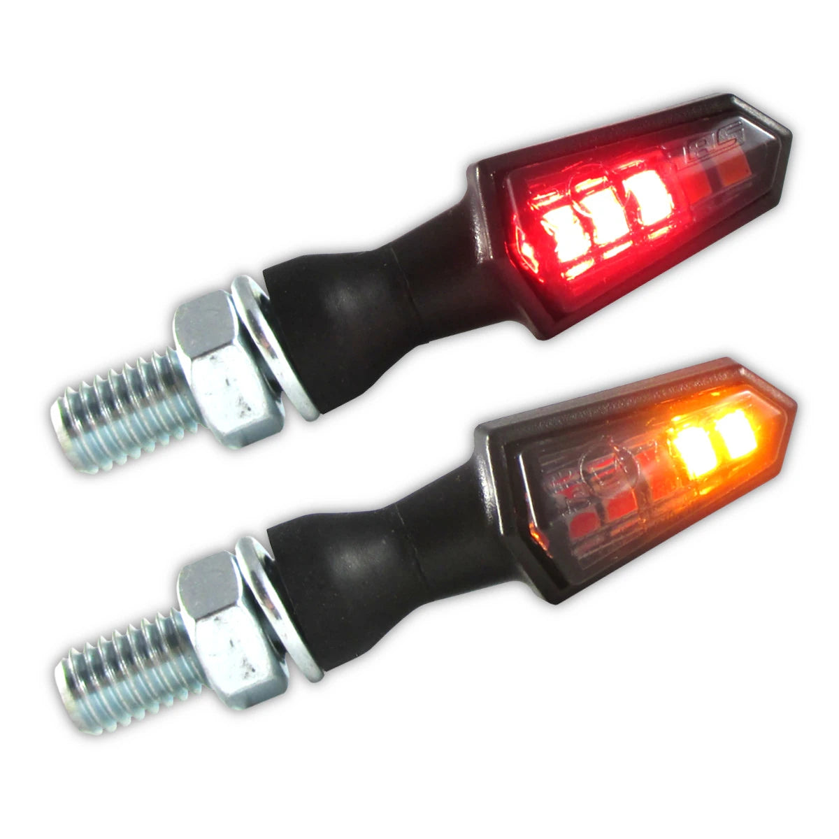 LED-Blinker mit Rück- & Bremslicht Progress-Line Pike 3in1, Schwarz, E-geprüft