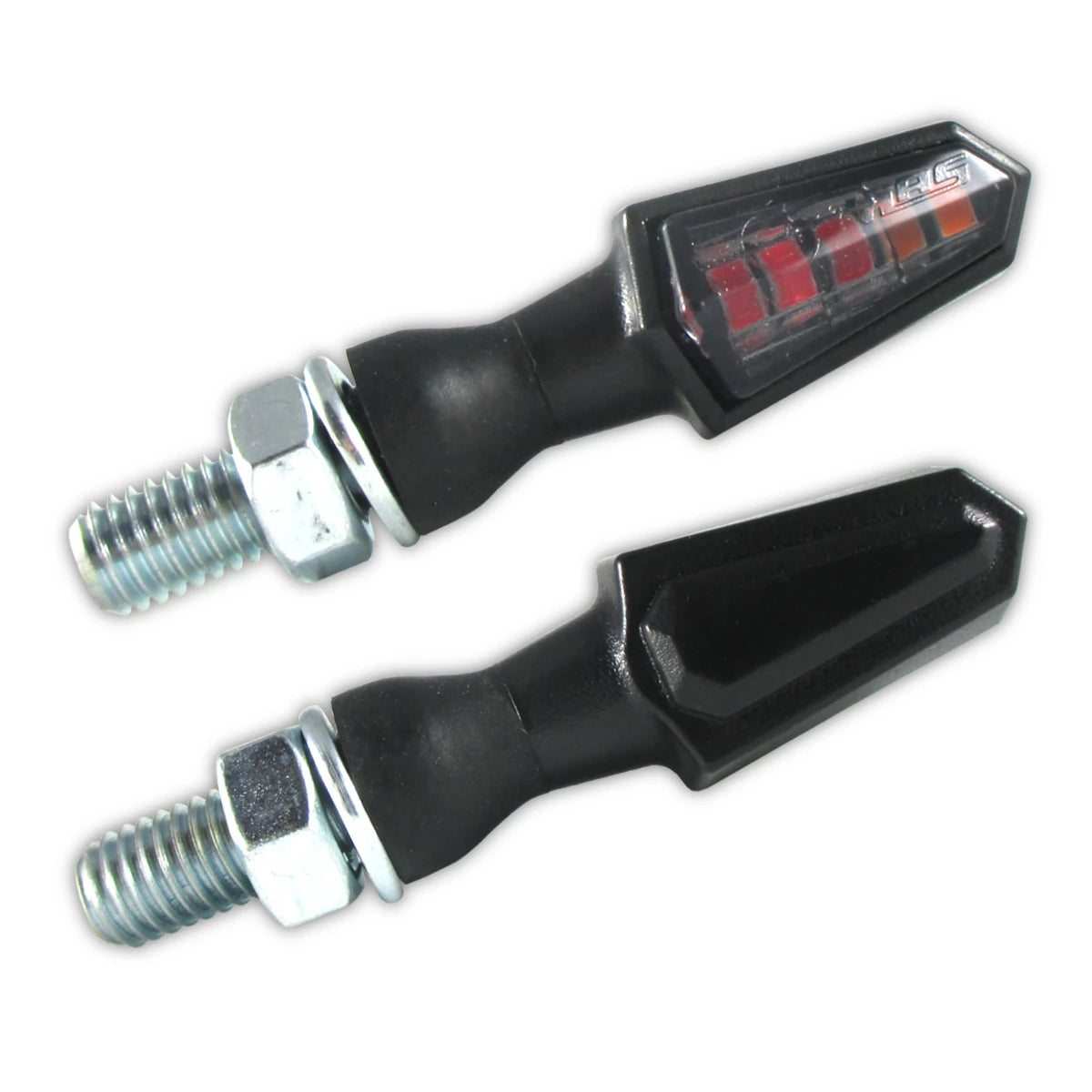 LED-Blinker mit Rück- & Bremslicht Progress-Line Pike 3in1, Schwarz, E-geprüft