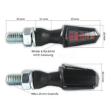 SMD Blinker PIKE mit Rücklicht und Bremslicht, schwarz