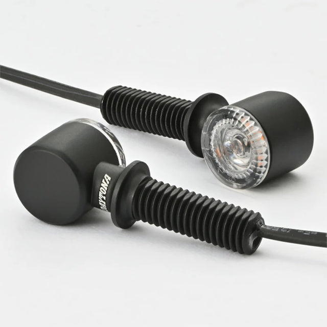 LED-Blinker Paar Daytona D-Light Mini 2 schwarz, Klar, M8, E-geprüft, 12V/3,4W