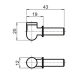 LED-Blinker Paar Daytona D-Light Mini 3 schwarz, Klar, M8, E-geprüft, 12V/3,4W