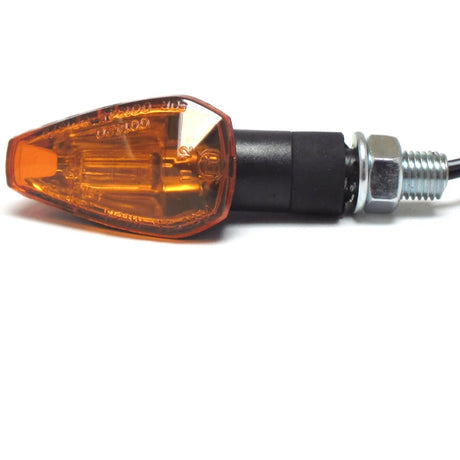 Mini Blinker Progress-Line Peak, Schwarz, Gelb, Kurzer Arm, E-geprüft, 12V 21W