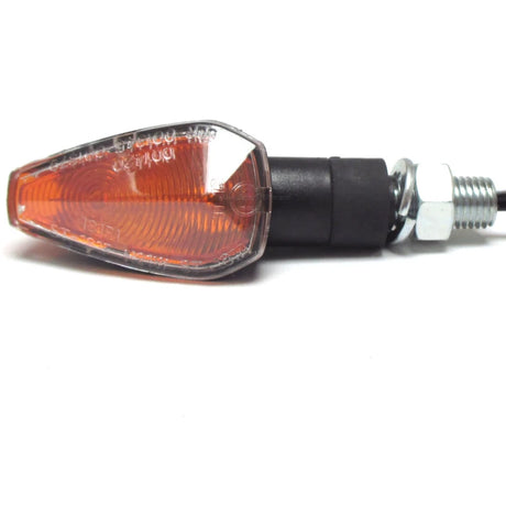 Mini Blinker Progress-Line Peak, Schwarz, Klar, Kurzer Arm, E-geprüft, 12V 21W