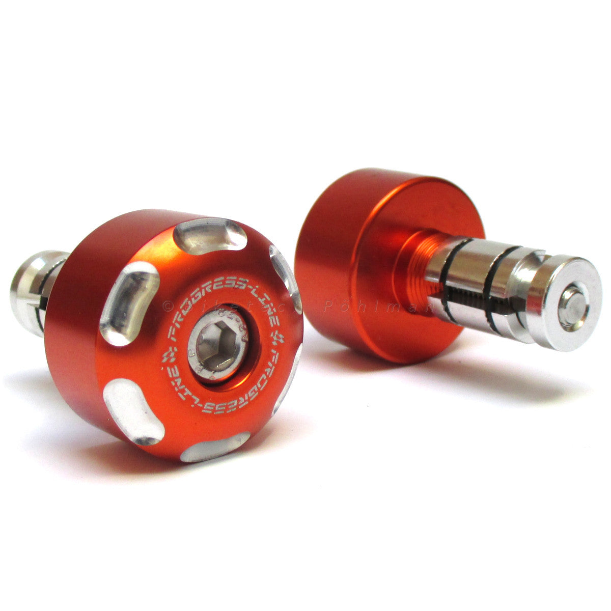 Lenkergewichte LOGO, orange, Klemmbereich 14-19 mm