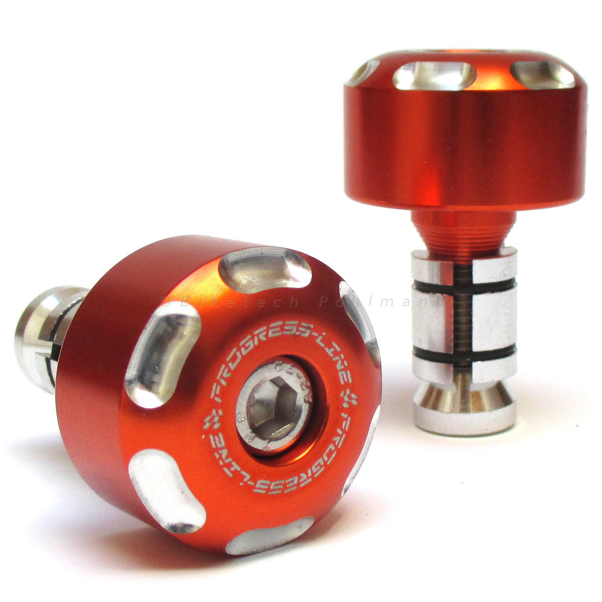 Lenkergewichte LOGO, orange, Klemmbereich 14-19 mm