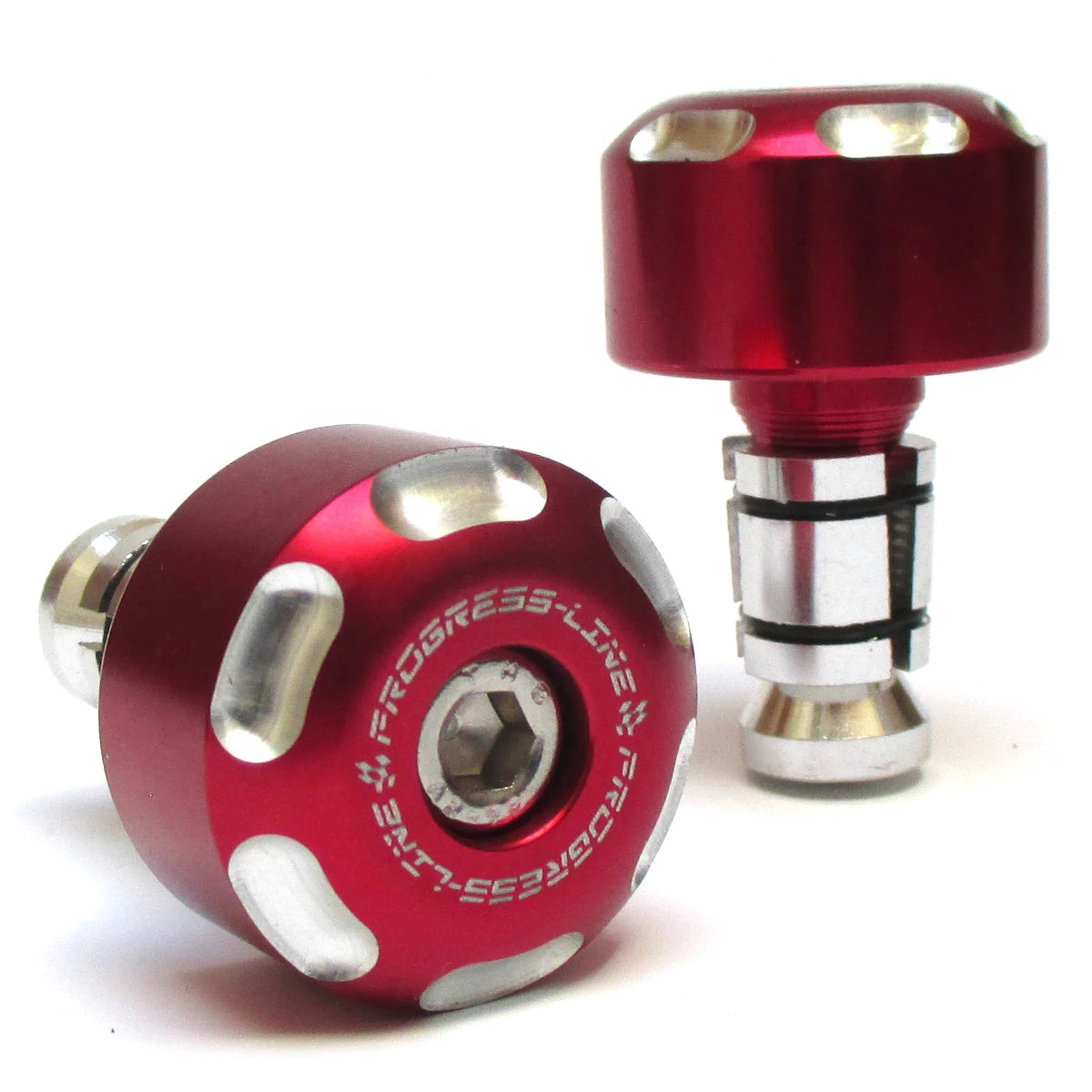 Lenkergewichte LOGO, Rot, Klemmbereich 14-19 mm