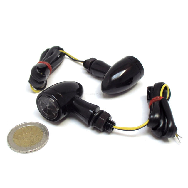 LED-Blinker Paar Progress-Line Jack schwarz, Getönt, M8, E-geprüft, 12V/2,7W