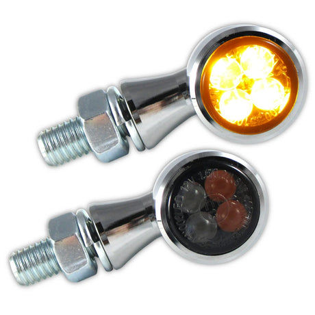 LED Blinker Progress-Line Zero, Chrom, Getönt, E-geprüft