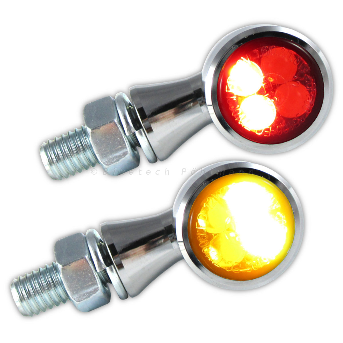 SMD Blinker ZERO mit Rücklicht und Bremslicht, chrom