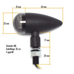 LED Blinker BULLET, schwarz