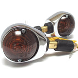 Lenkerendenblinker Progress-Line Ochsenaugen chrom, getöntes Glas, E-geprüft