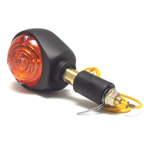 Lenkerendenblinker Highsider Smart Ochsenaugen schwarz, gelbes Glas, E-geprüft
