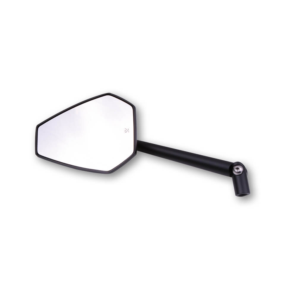 Lenkerspiegel SHIN YO SURFACE, schwarz matt, E-geprüft, M10 Gewinde