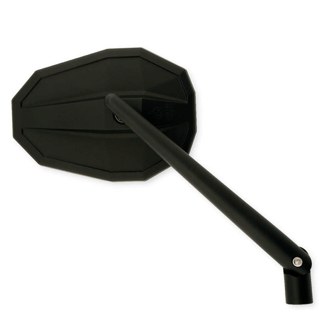 Lenkerspiegel Highsider Smart Straight, Schwarz, Alu & ABS, E-geprüft, M10